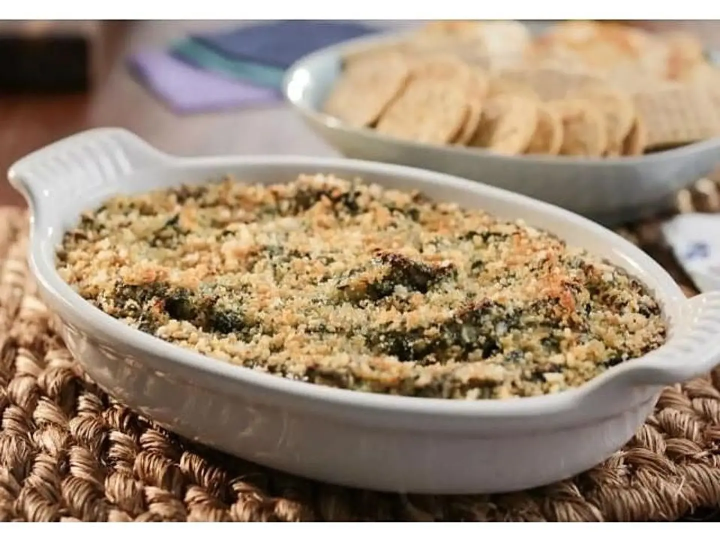 سلطعون مع السبانخ