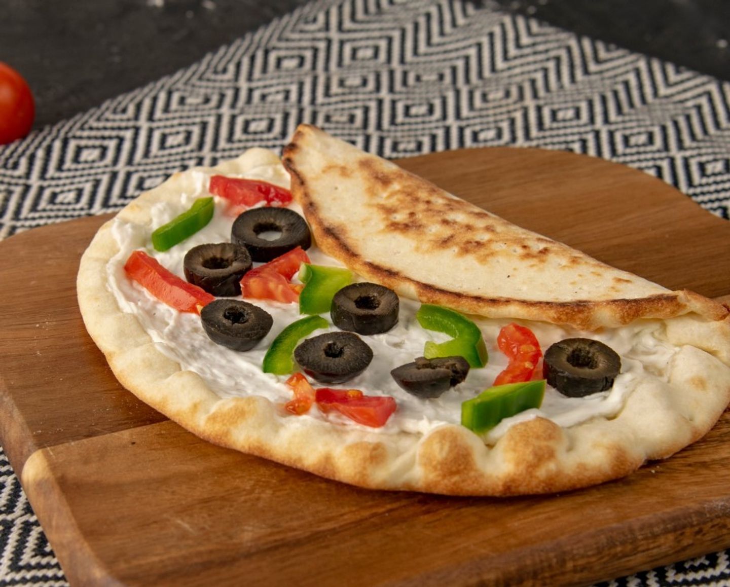 لبنة مع خضار