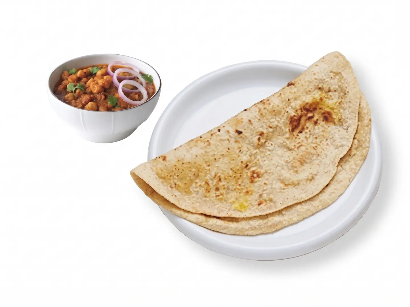 Chappathi 2 Pcs With Sidedish