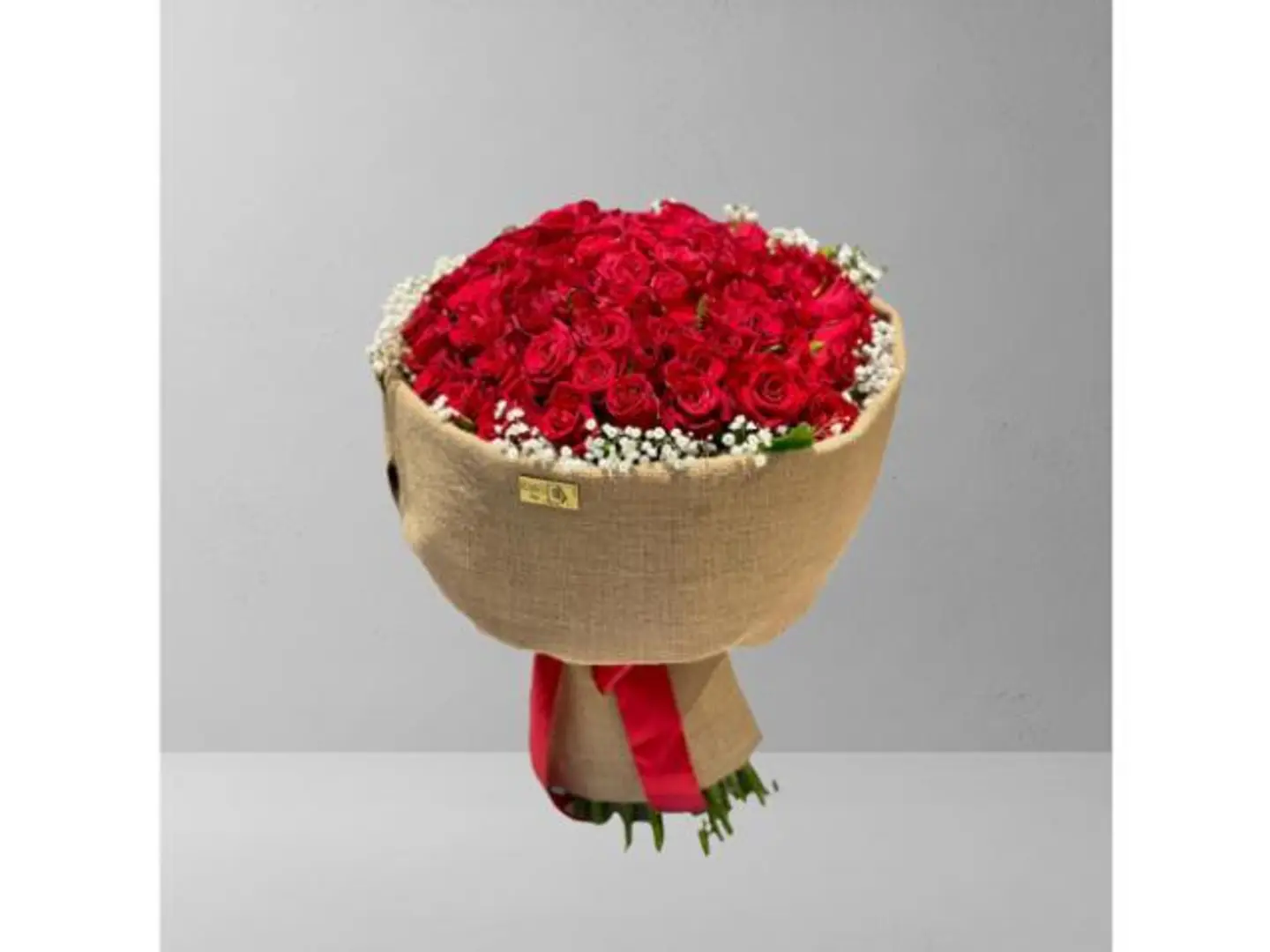 Burlap Red Bouquet 1