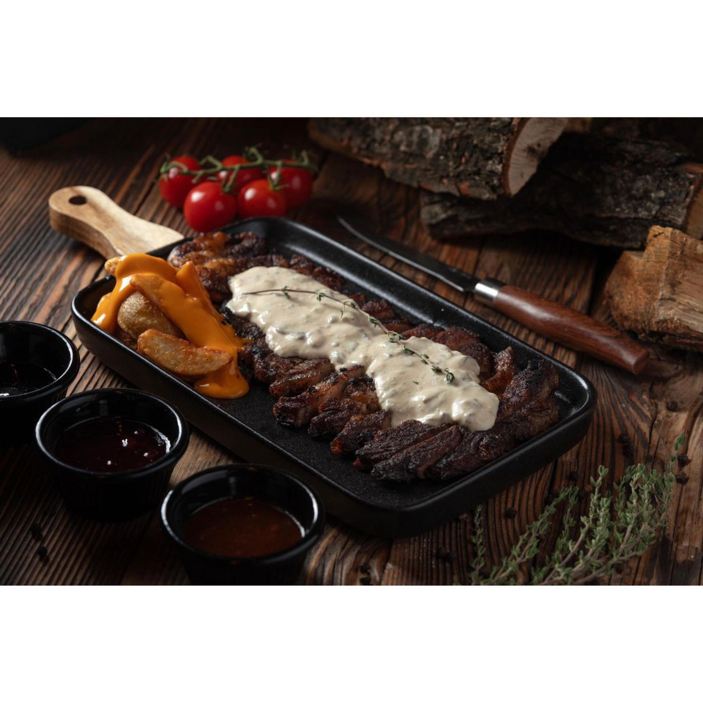 Rib Eye Mushroom Steak