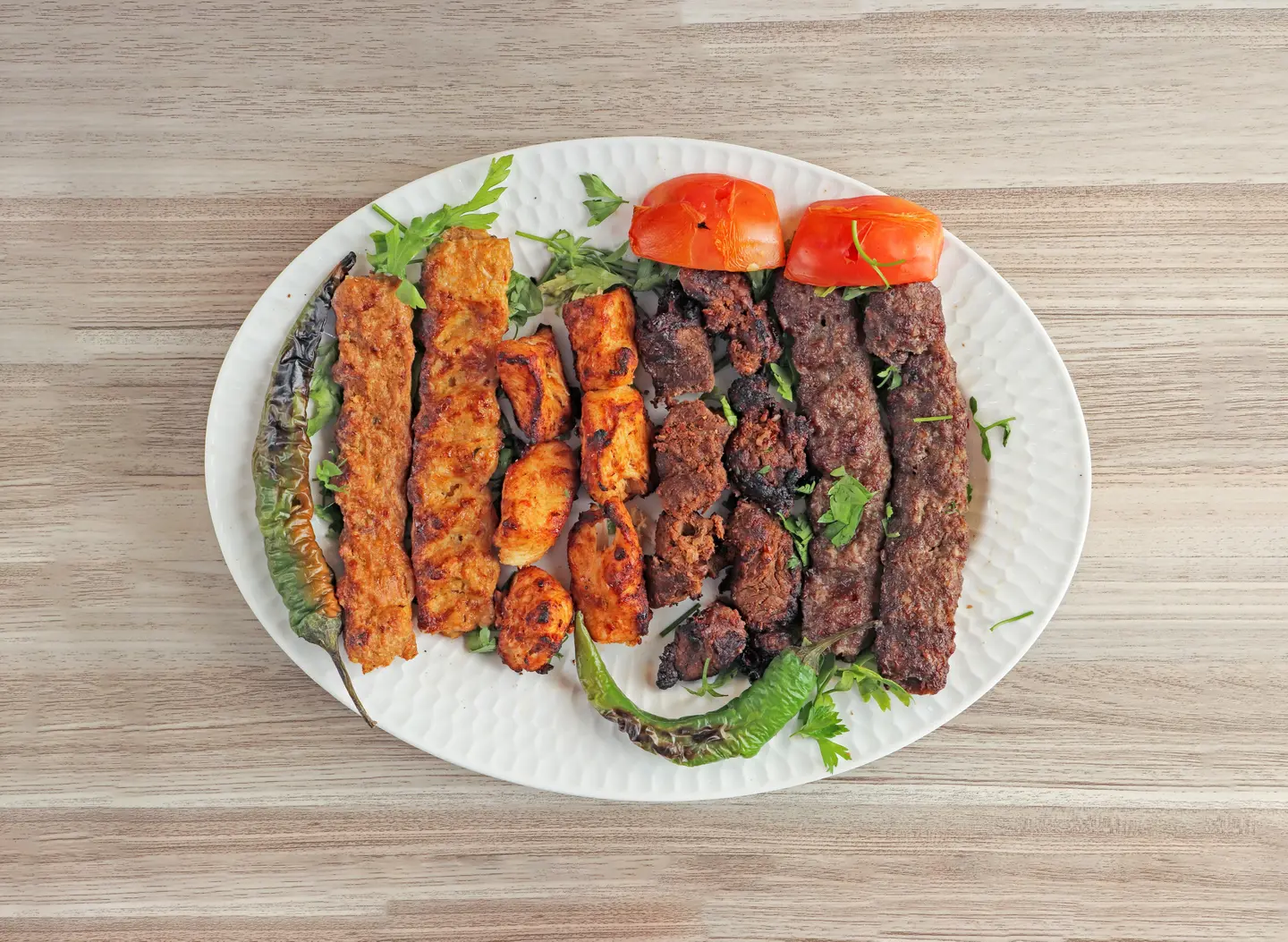 صحن مشاوي مشكل بدون رز