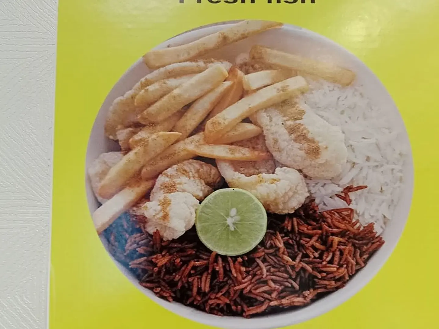 فيليه مع رز وبطاطس مقليه