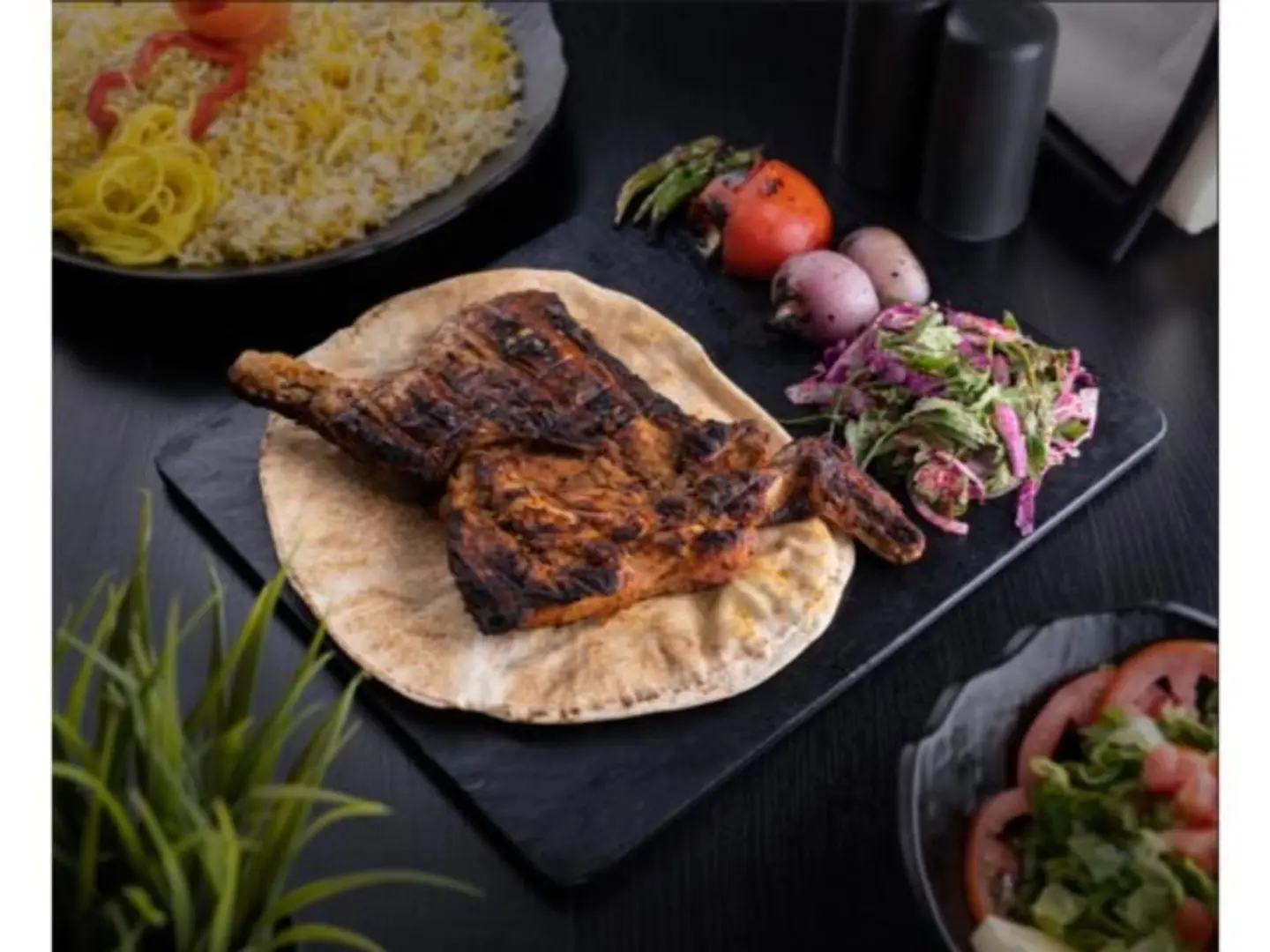Charcoal Grilled Chicken With Rice
