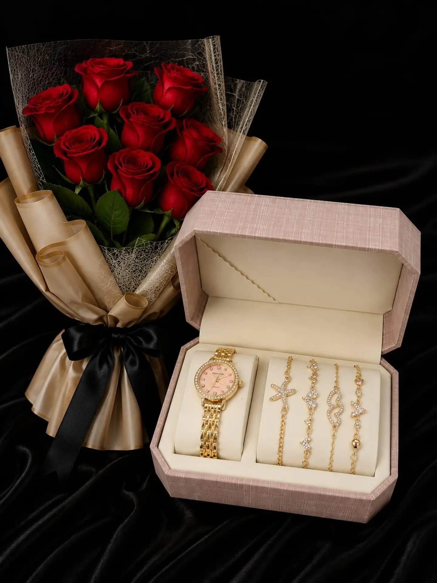 Women's Watch With A Bouquet Of Roses 7