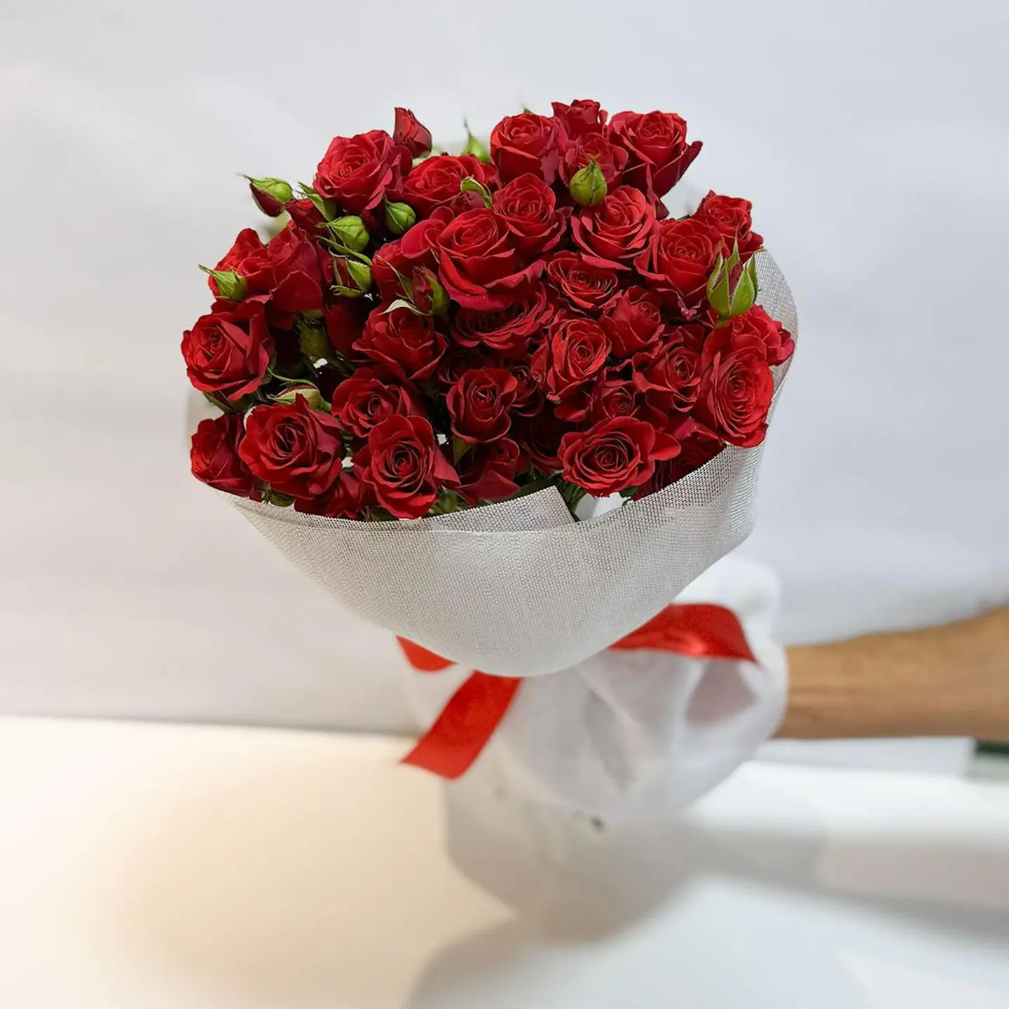 Baby Rose Natural Red Bouquet 223