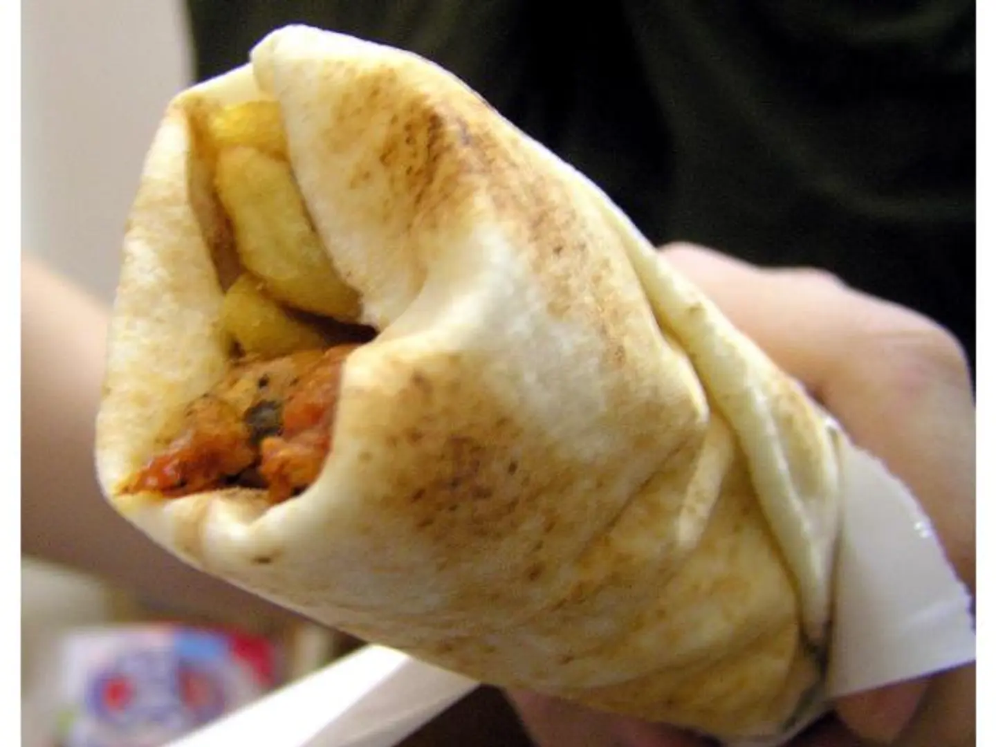 شاورما صغير خبز مفرود
