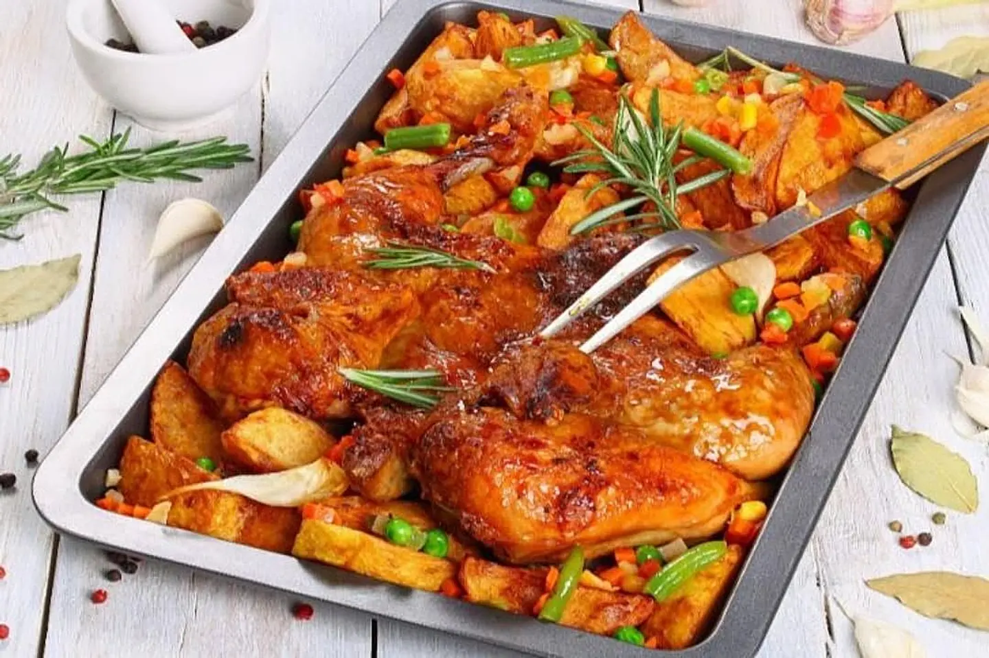 ربع دجاج فرن سادة