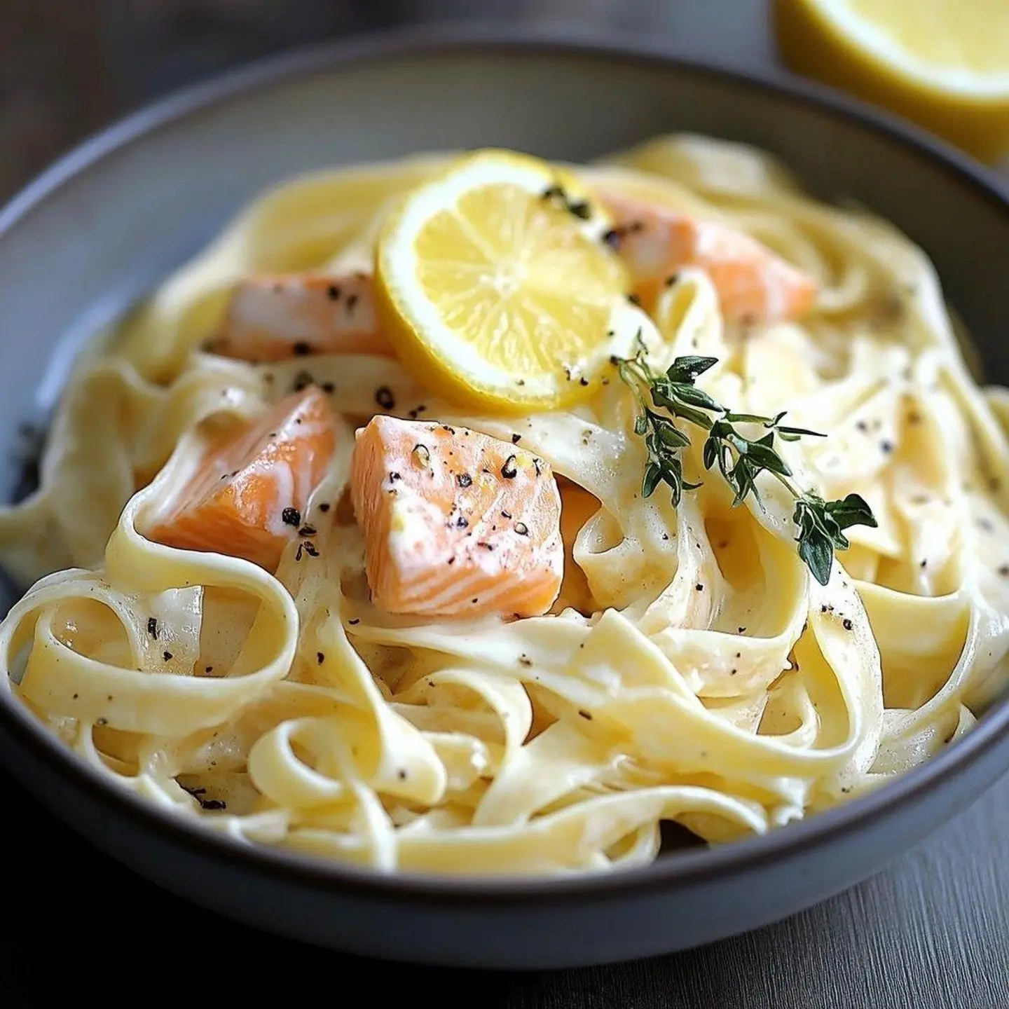 Salmon Fettuccine