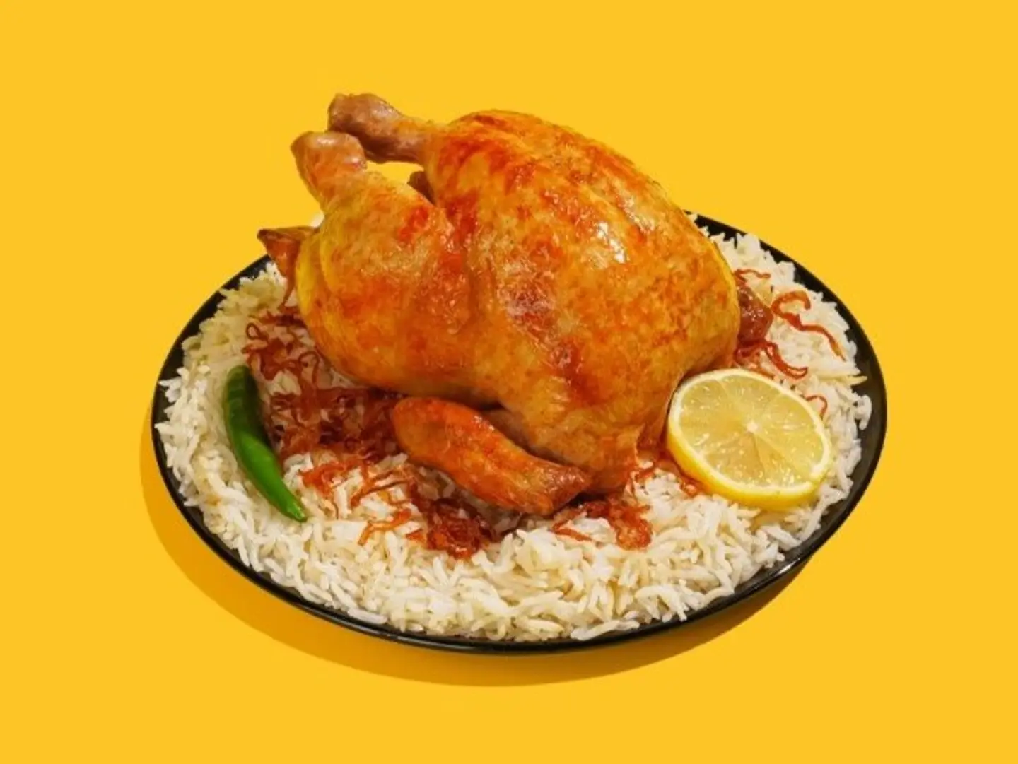 نصف شواية آر إس مع أرز + ماء