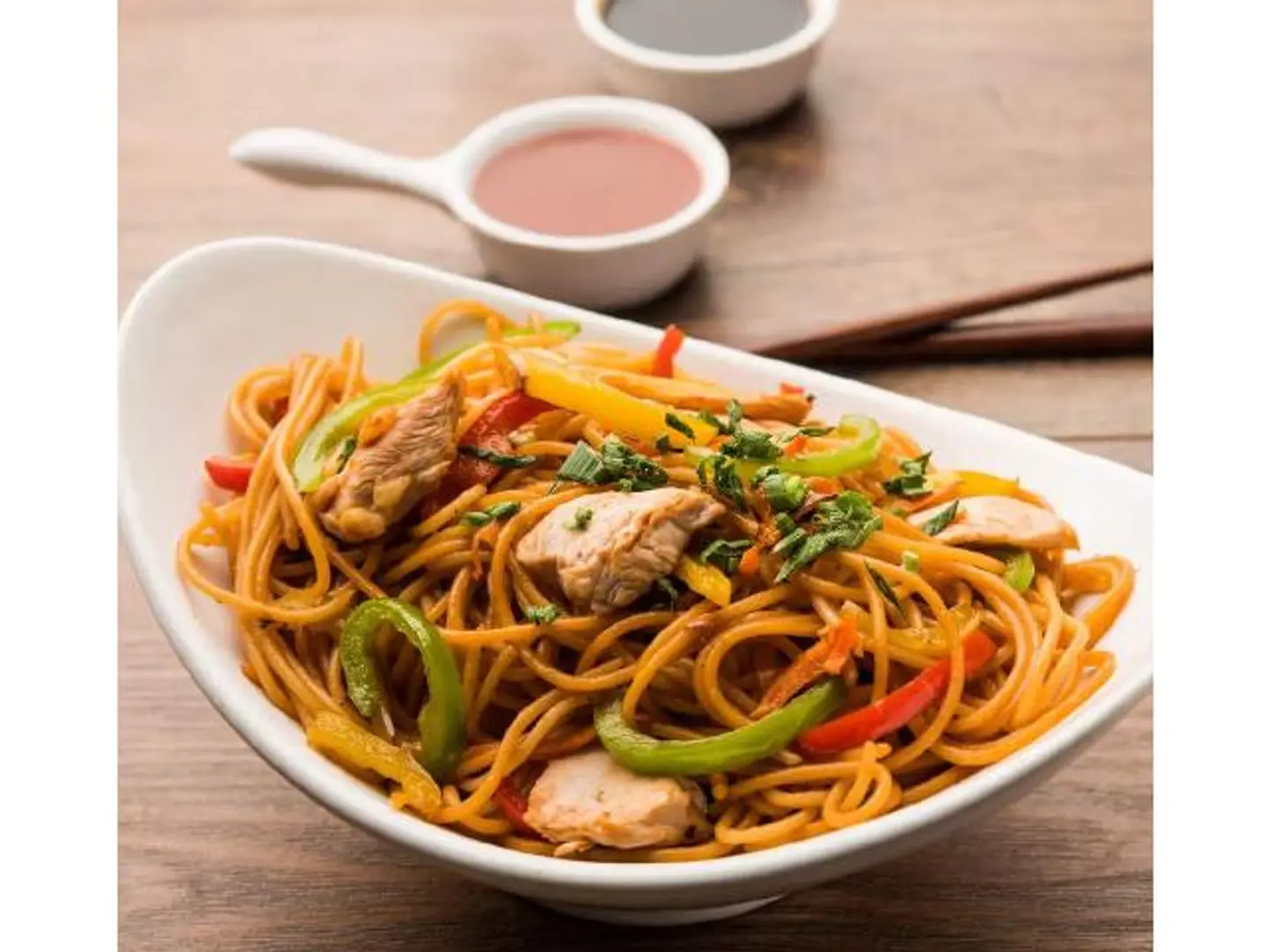 Burnt Garlic Chicken Noodles