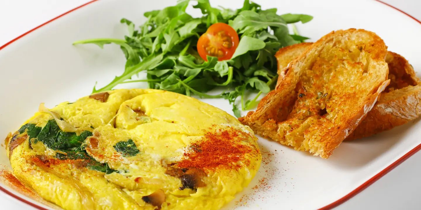 Spinach And Mushroom Omelette