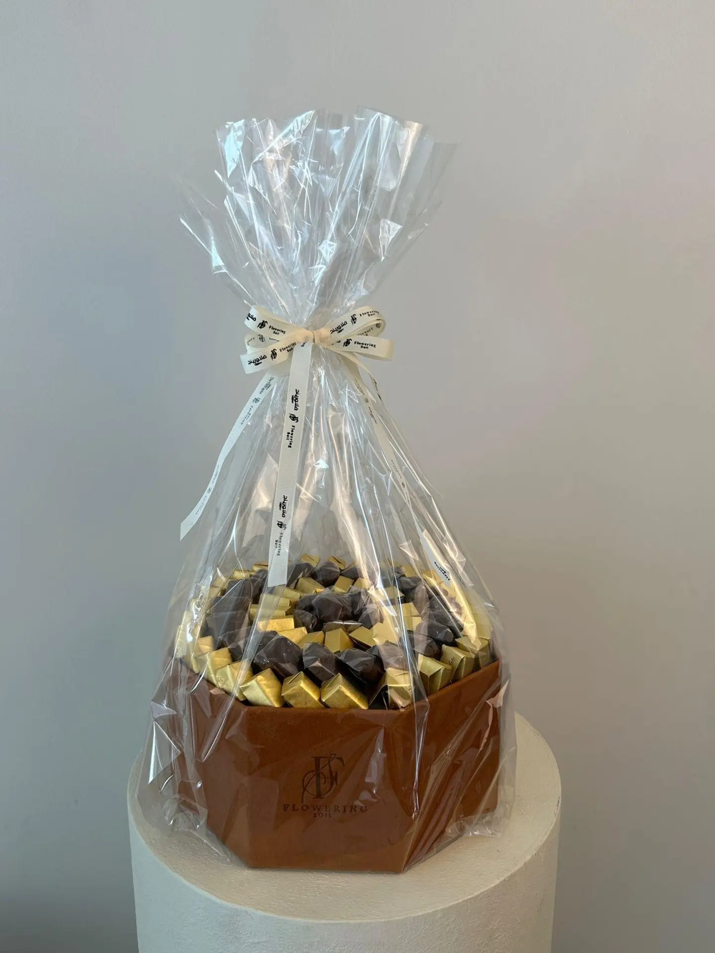 باقة الشوكولاتة الشفافة