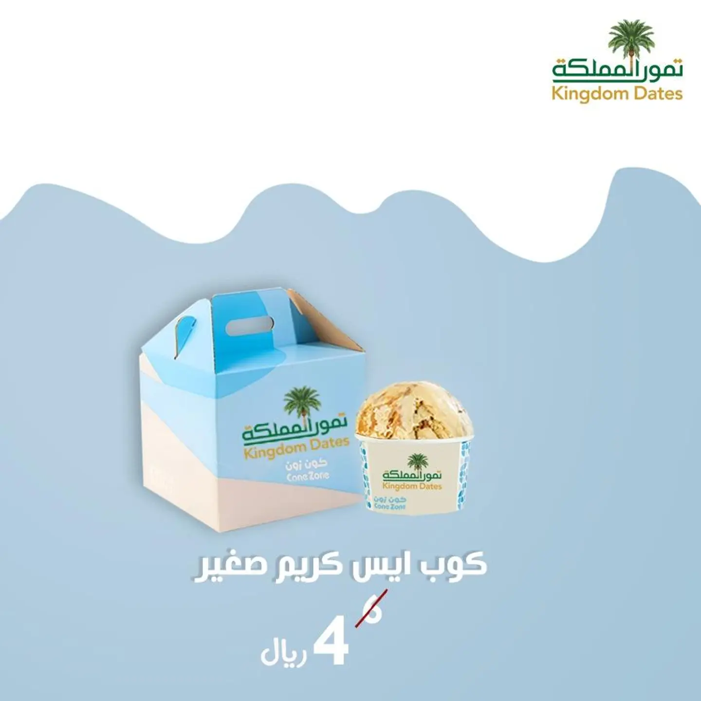 كوب ايس كريم صغير كرة واحدة