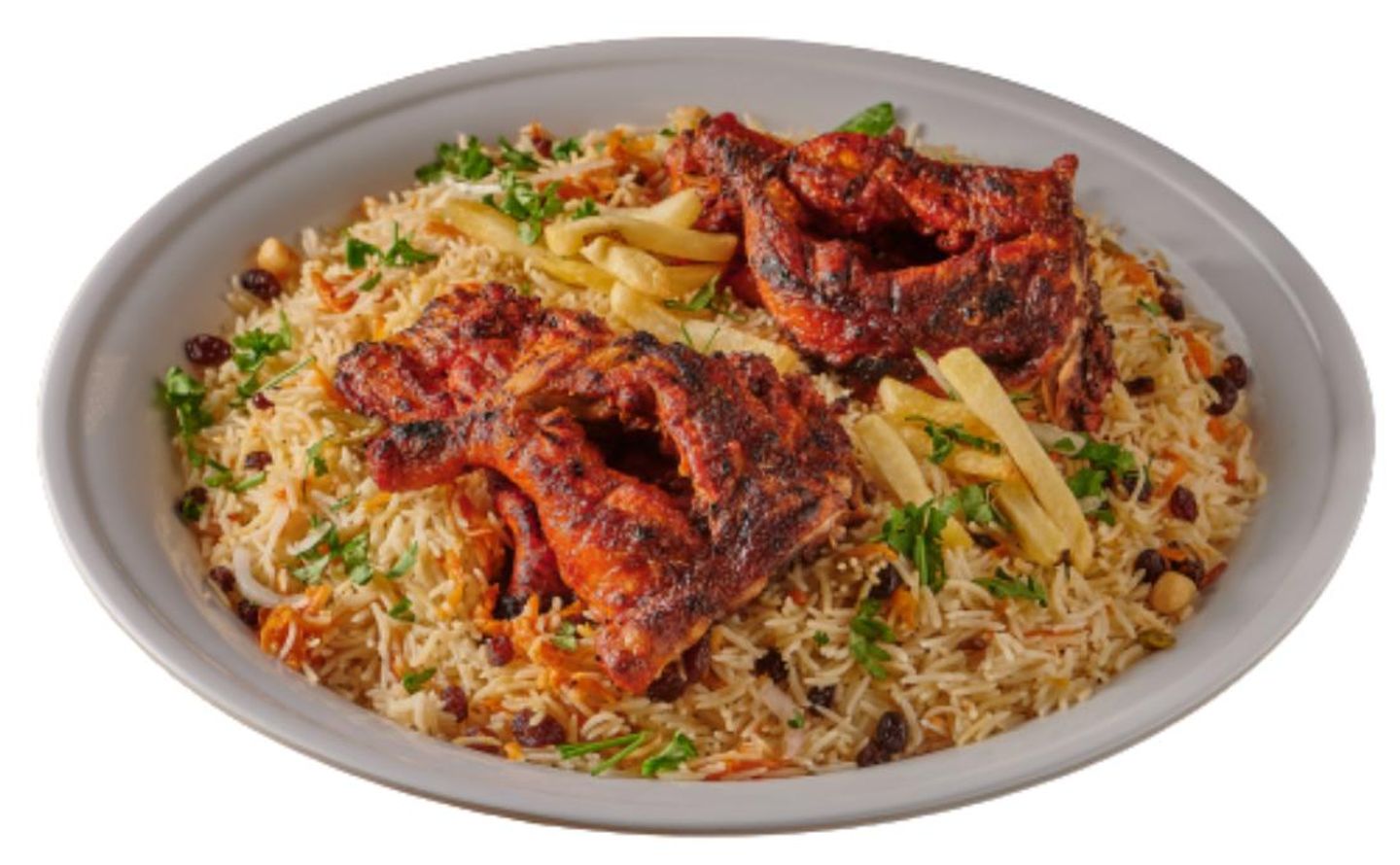 Half Charcoal Chicken With Rice