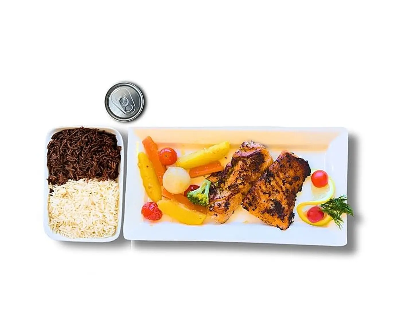 وجبة سالمون مشوي