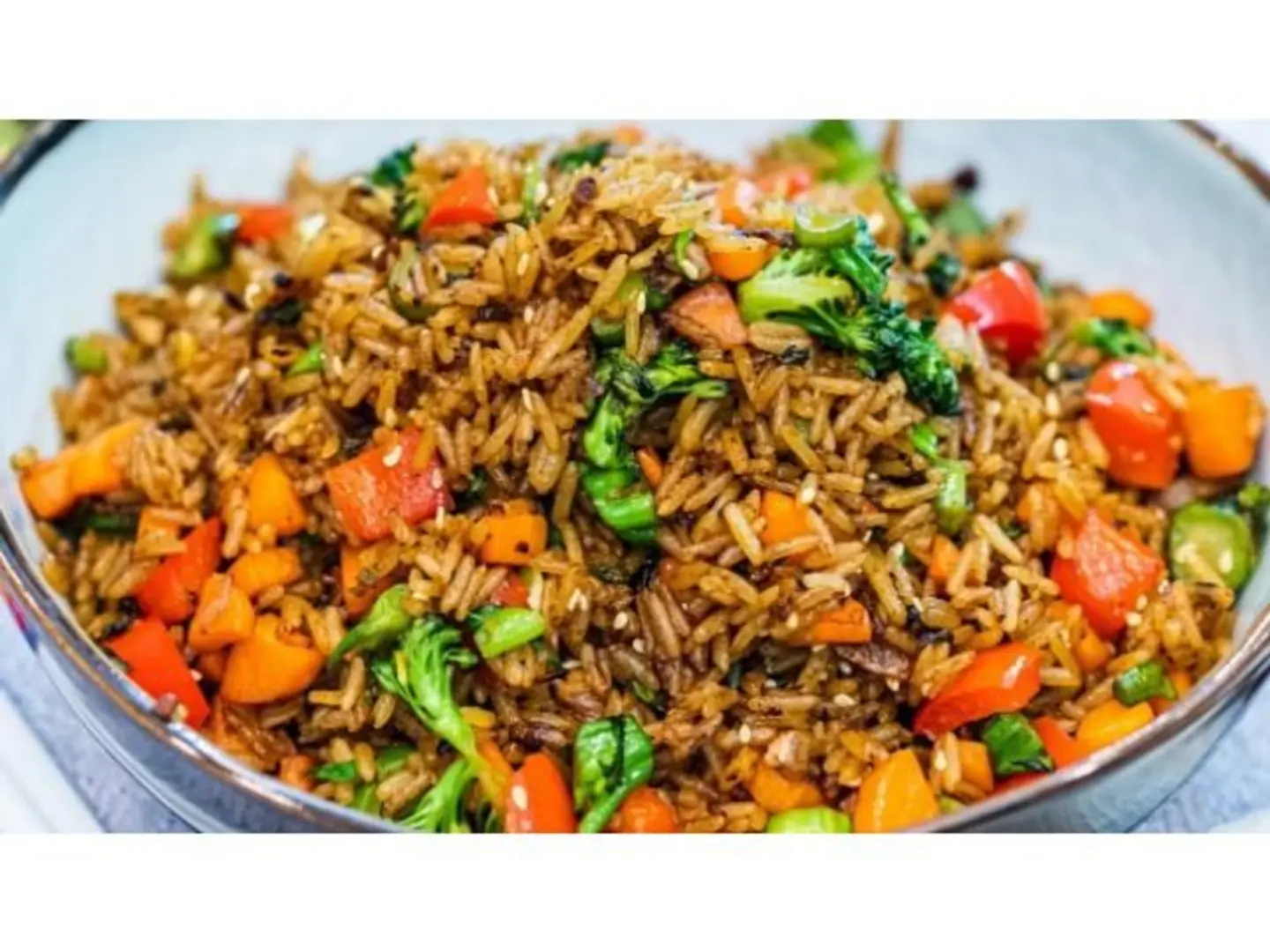 أرز مقلي بالخضار