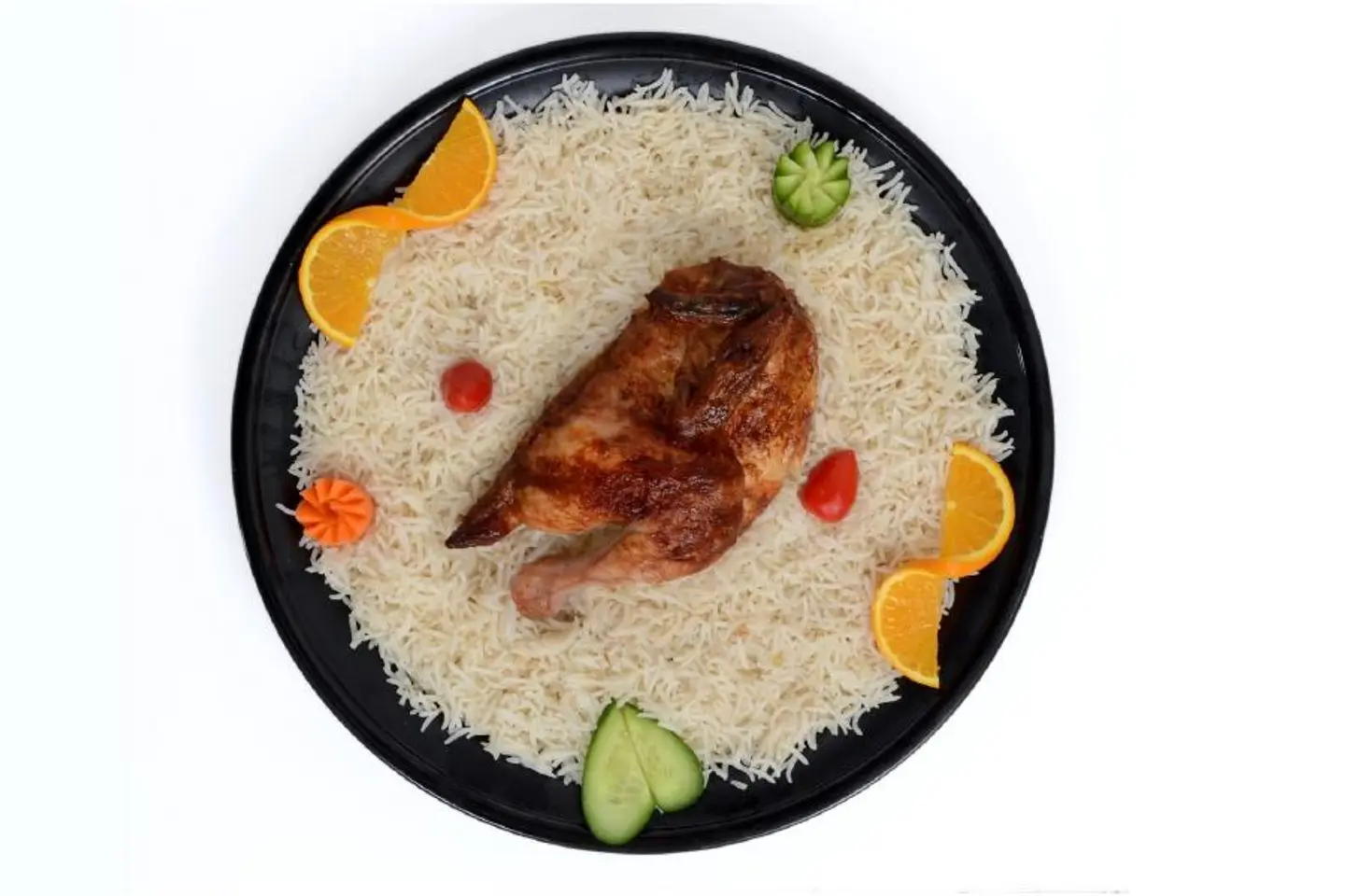 Half Grilled Chicken With Basmati Rice