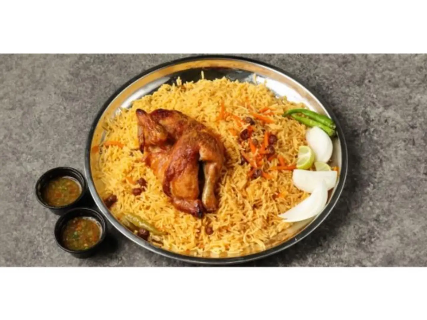 Half Grilled Chicken With Mandi Rice