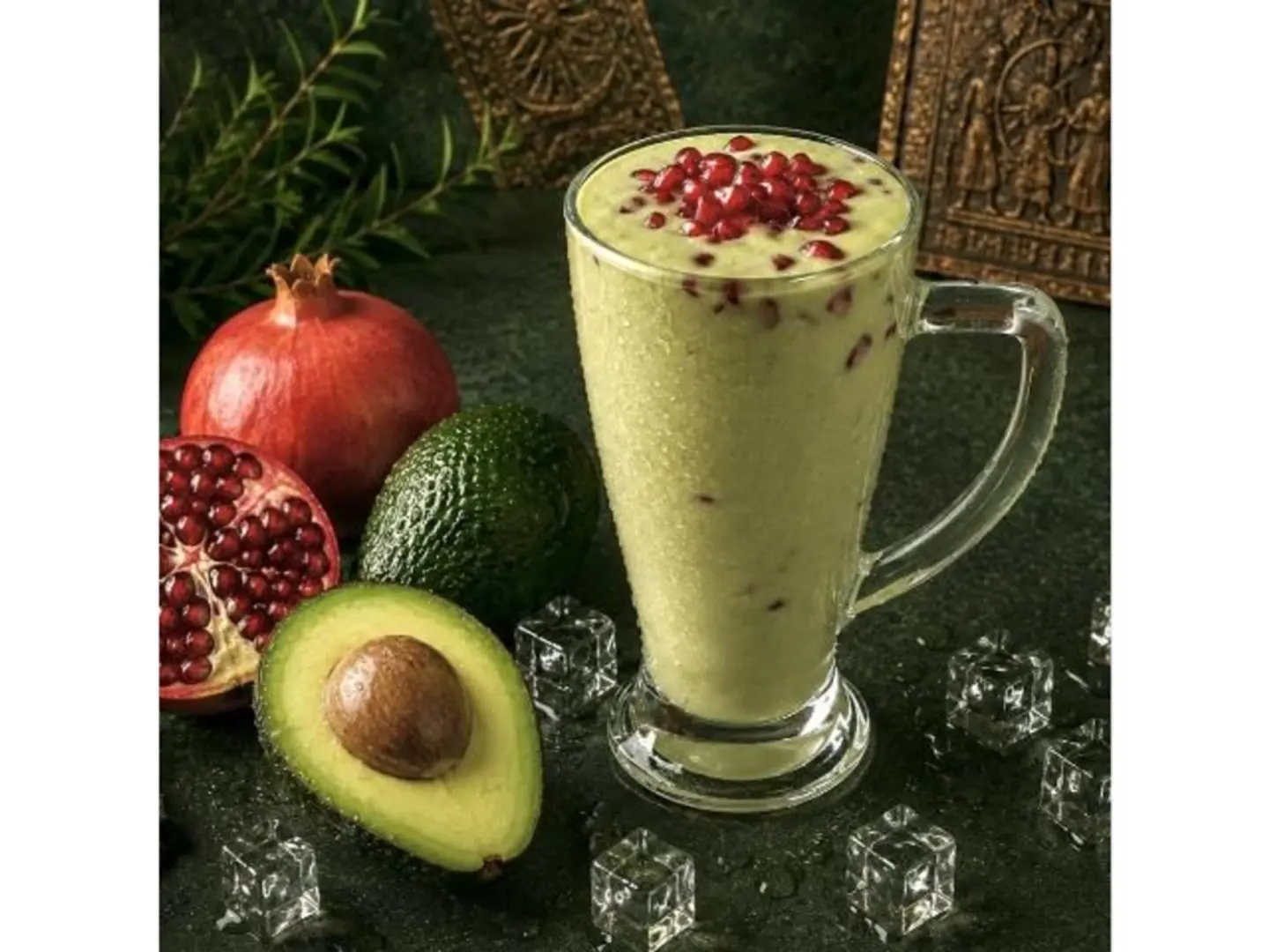 Avocado And Pomegranate Juice
