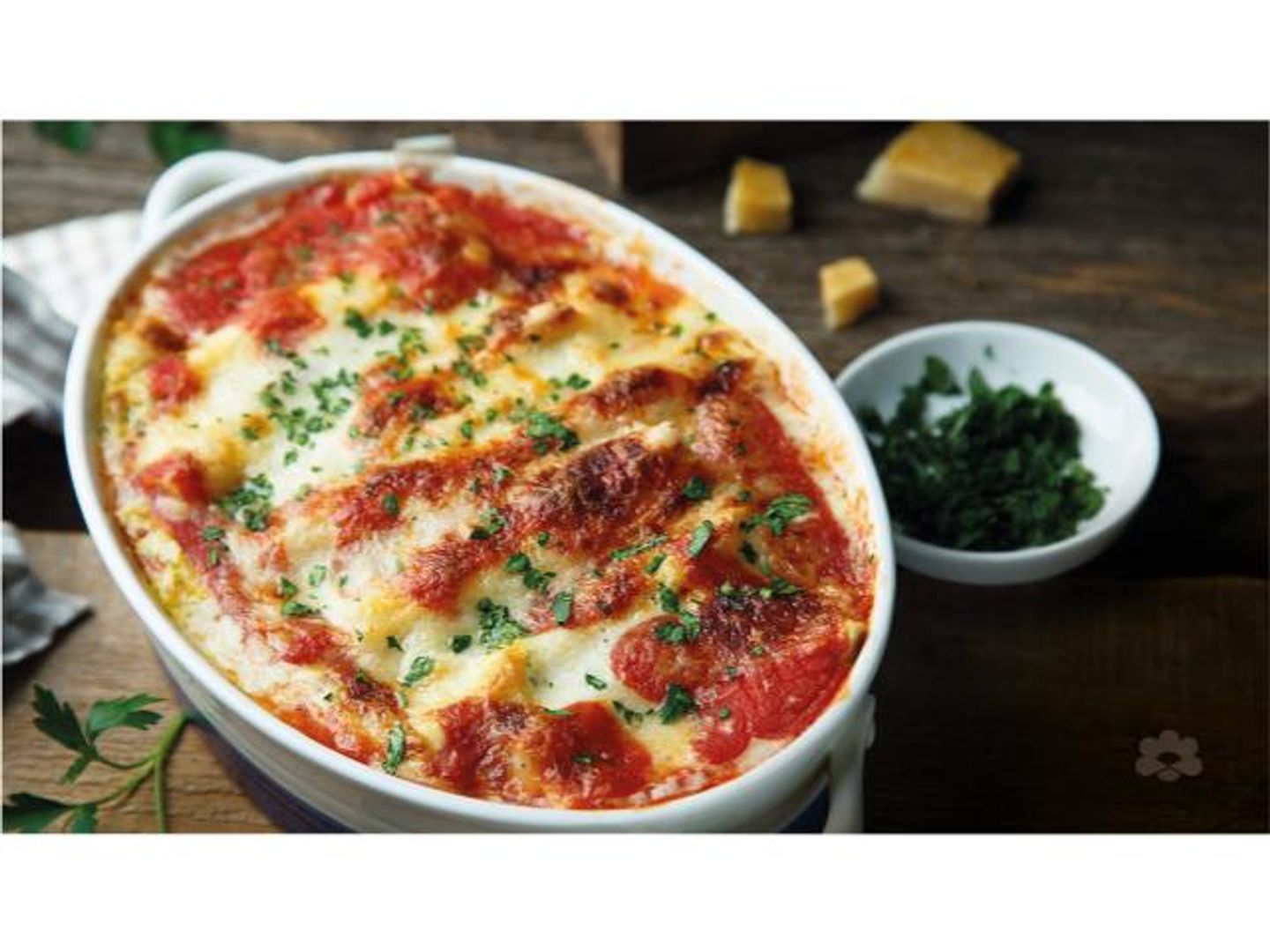 Baked Macaroni With Béchamel Sauce.