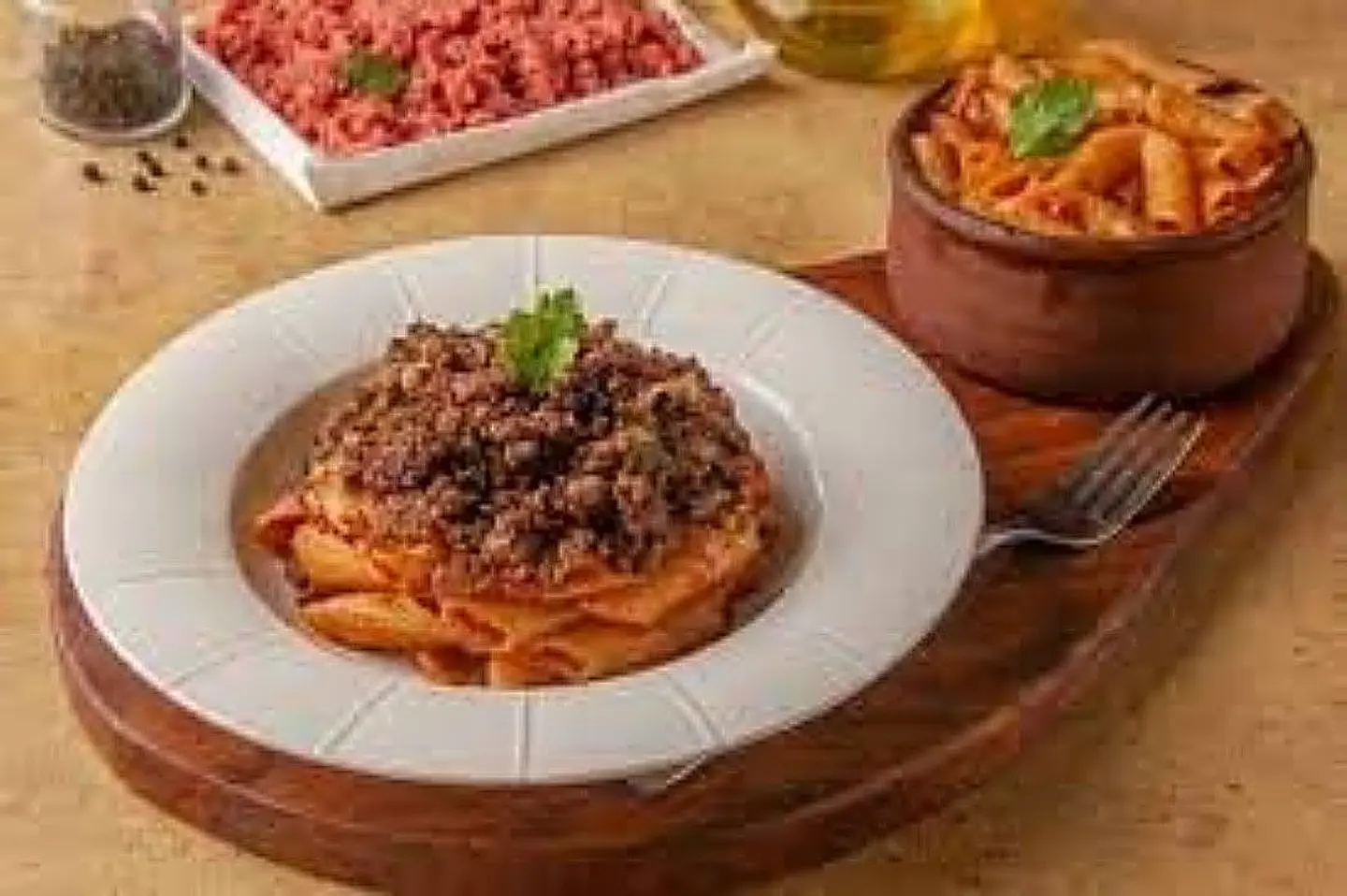 طاجن مكرونة لحمة