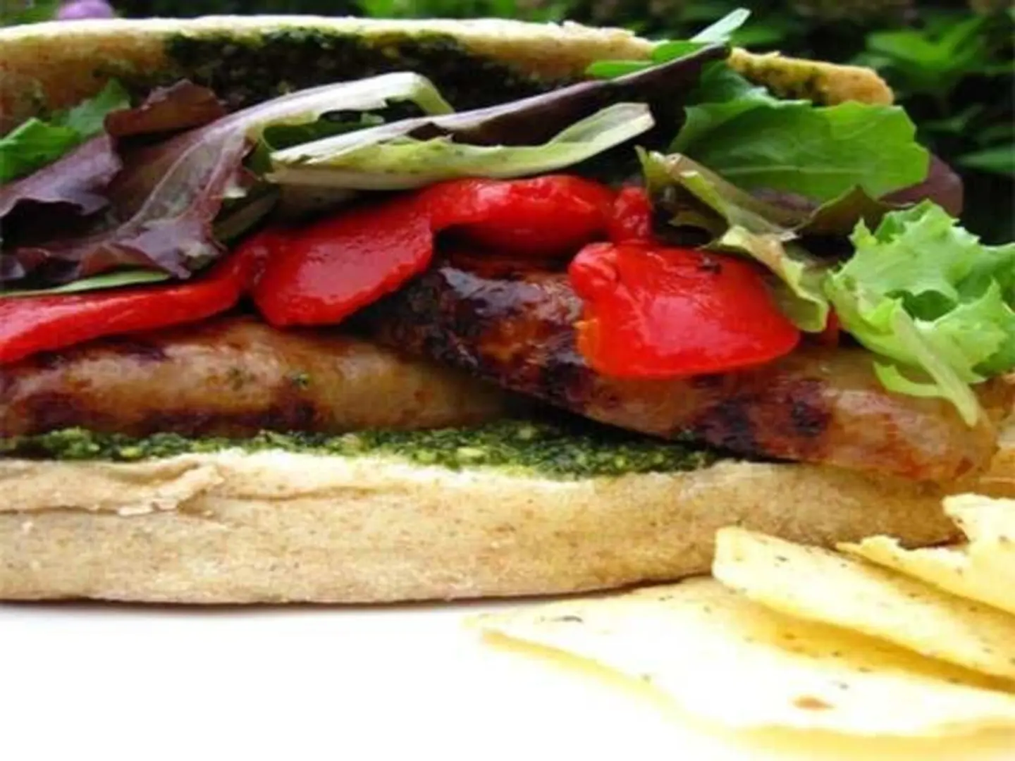 Grilled Local Sausage Sandwich (French Bread)