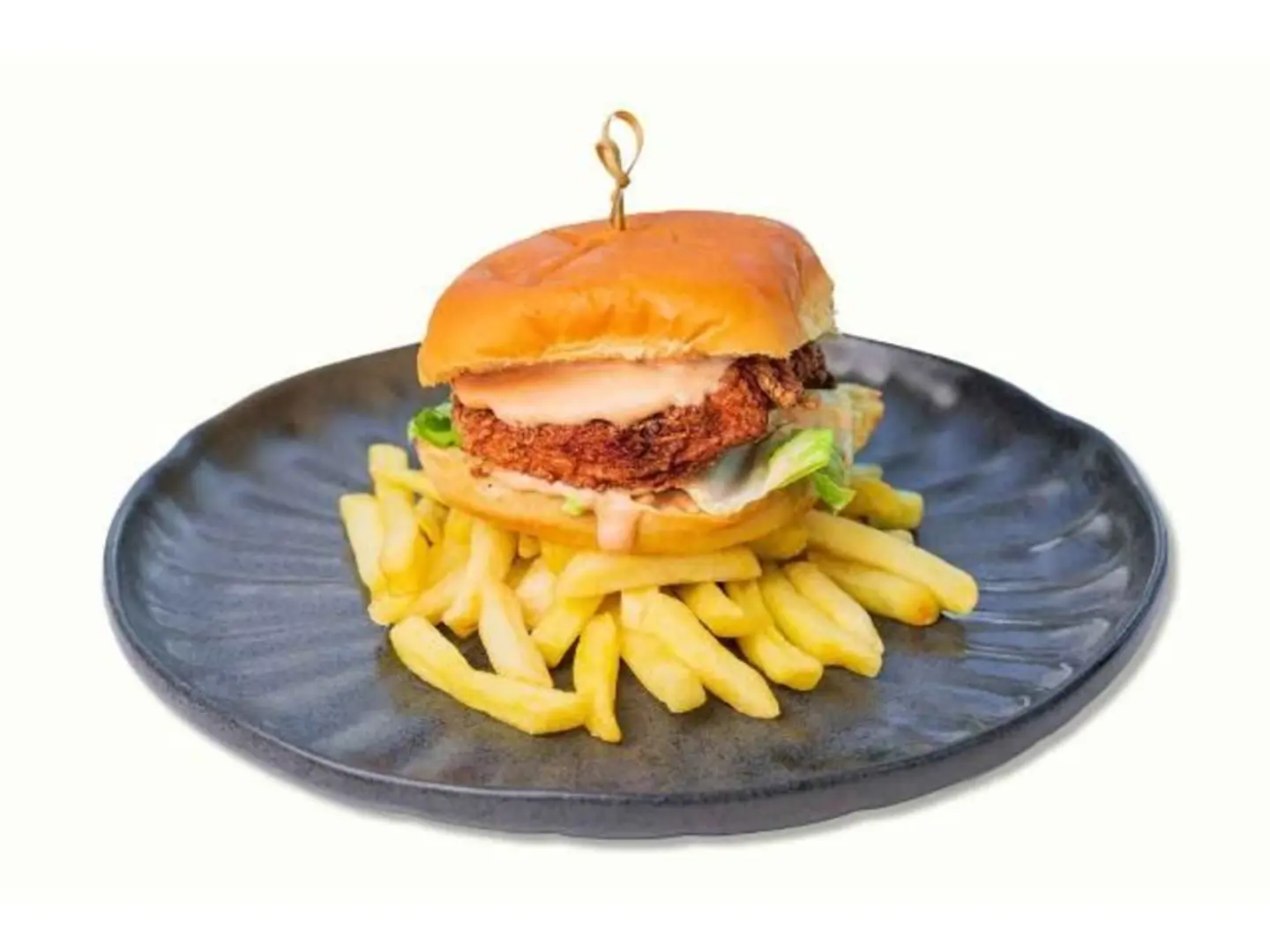 برجر دجاج مقلي مقرمش