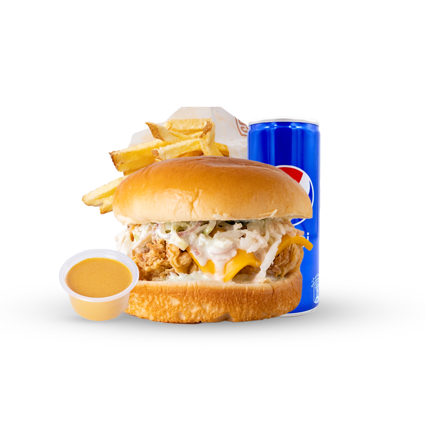 Chicken Coleslaw Burger Meal