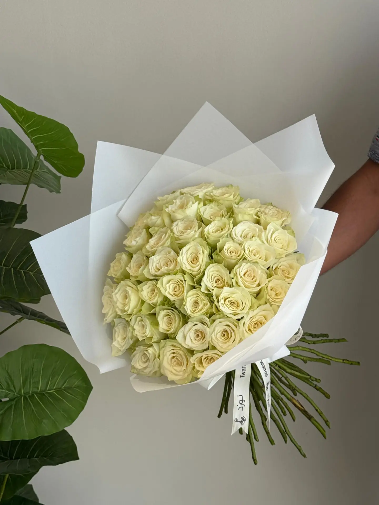 Elegant White Rose Bouquet B