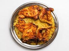 حبه على الفحم مع الأرز