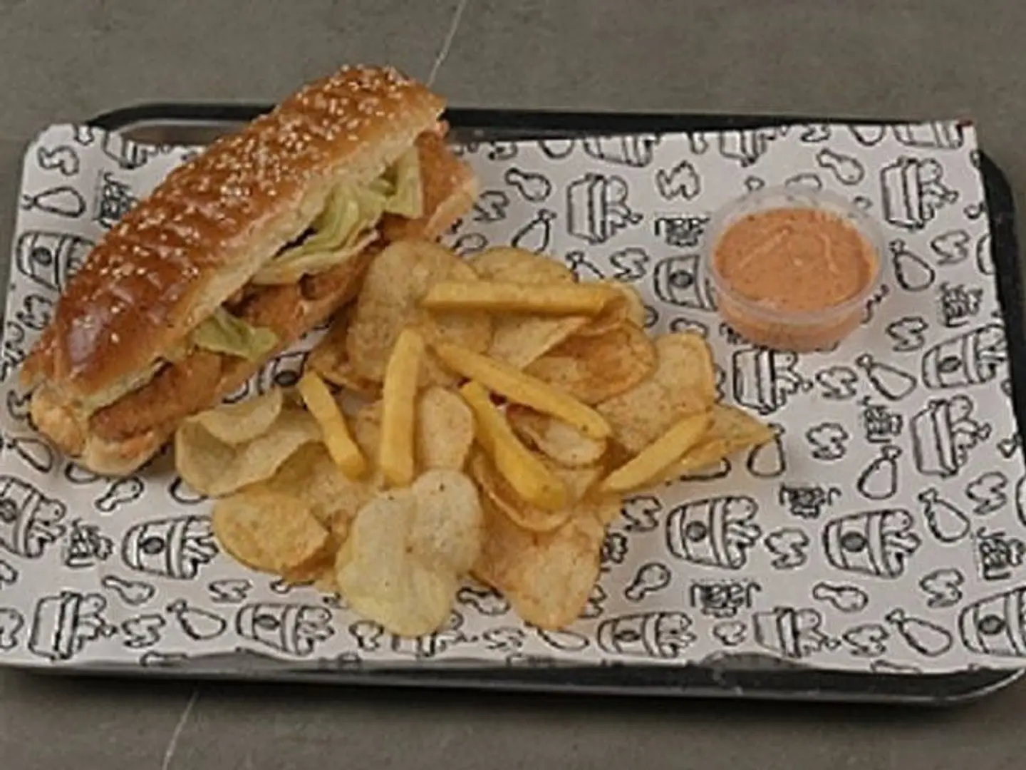 ساندويتش جمبري مقلي