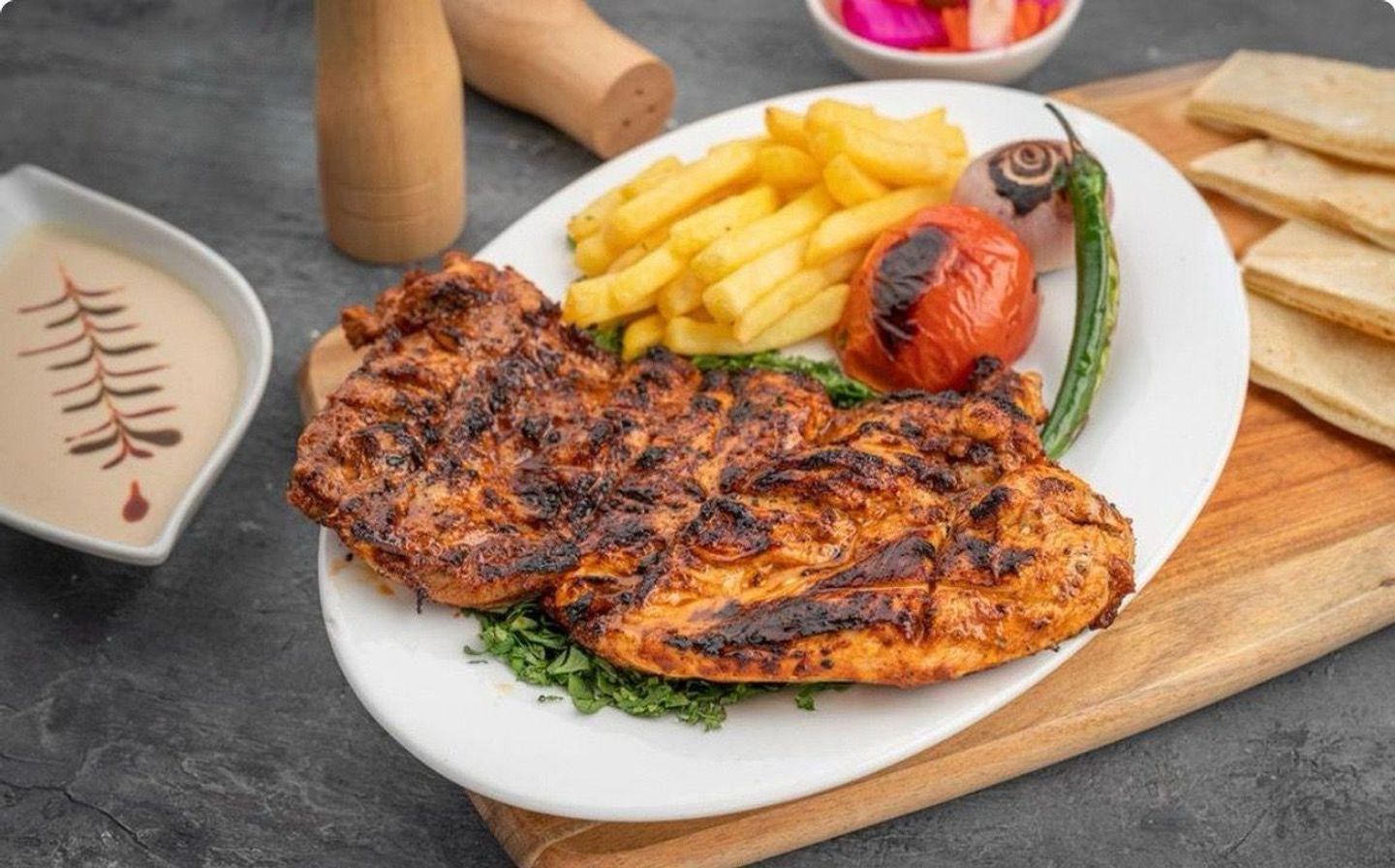 Half A Chicken On Charcoal