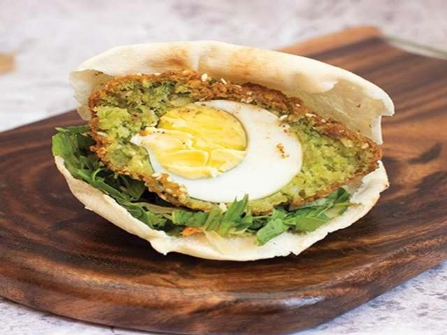 Falafel Egg Sandwich