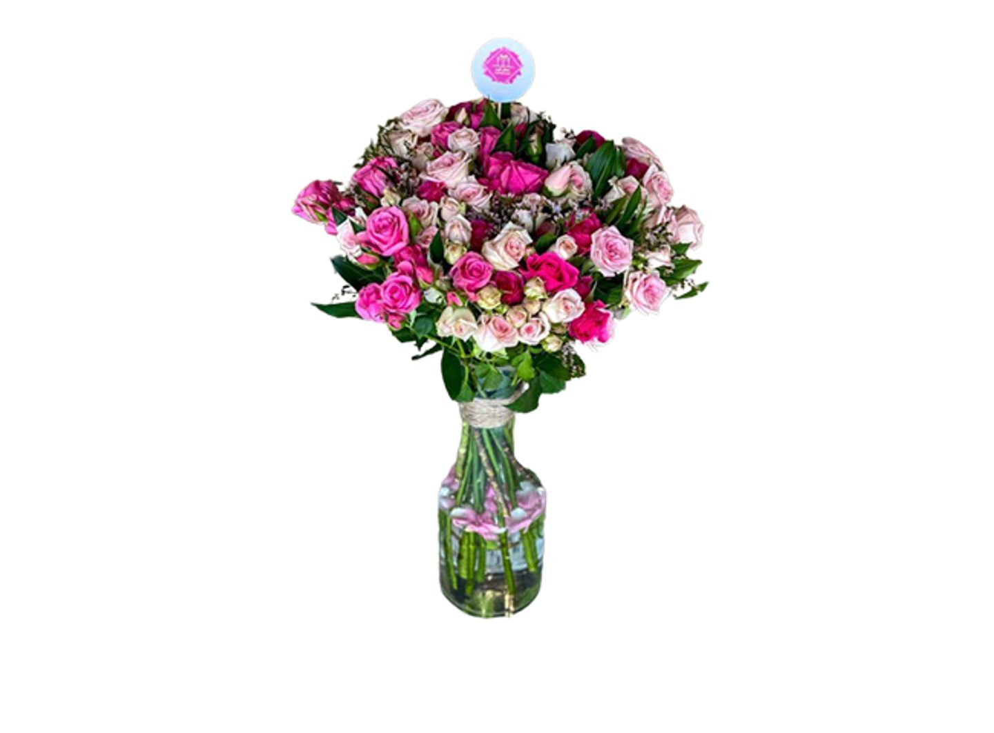 Pink Rose Vase