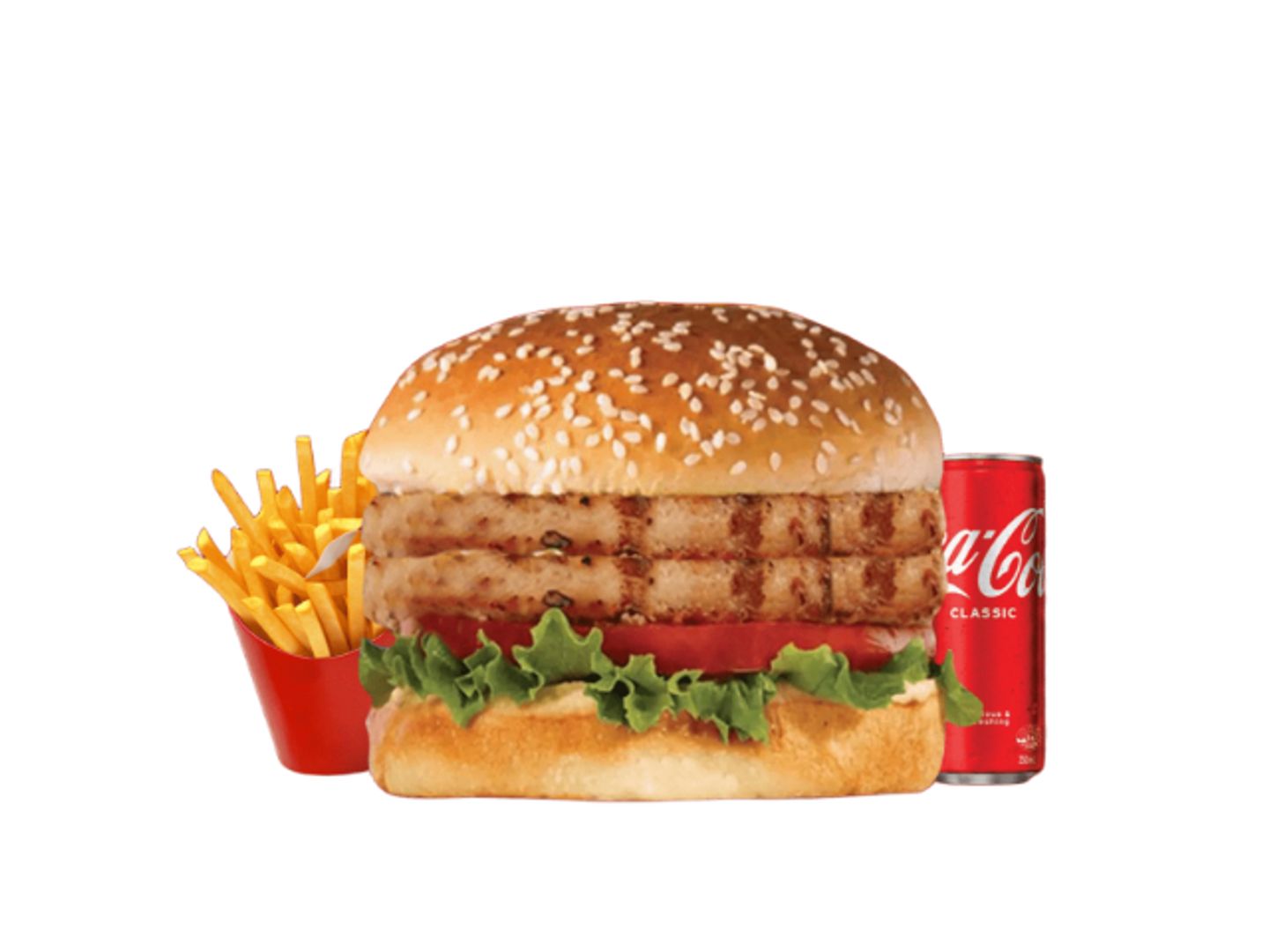 Double Chicken Burger Meal