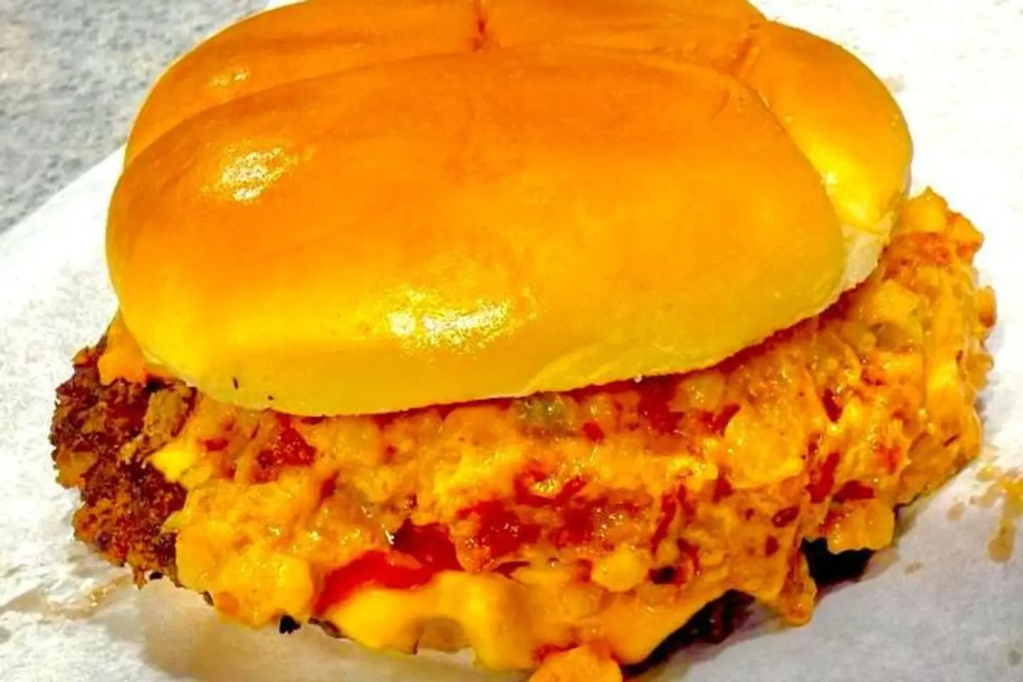 Mashed Chicken Burger