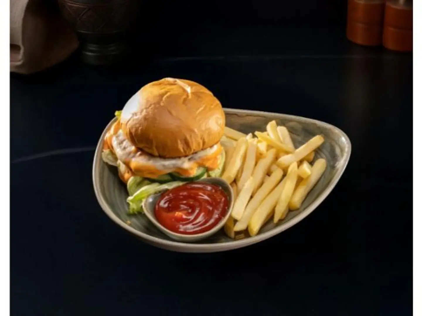 Chicken Burger With Fries