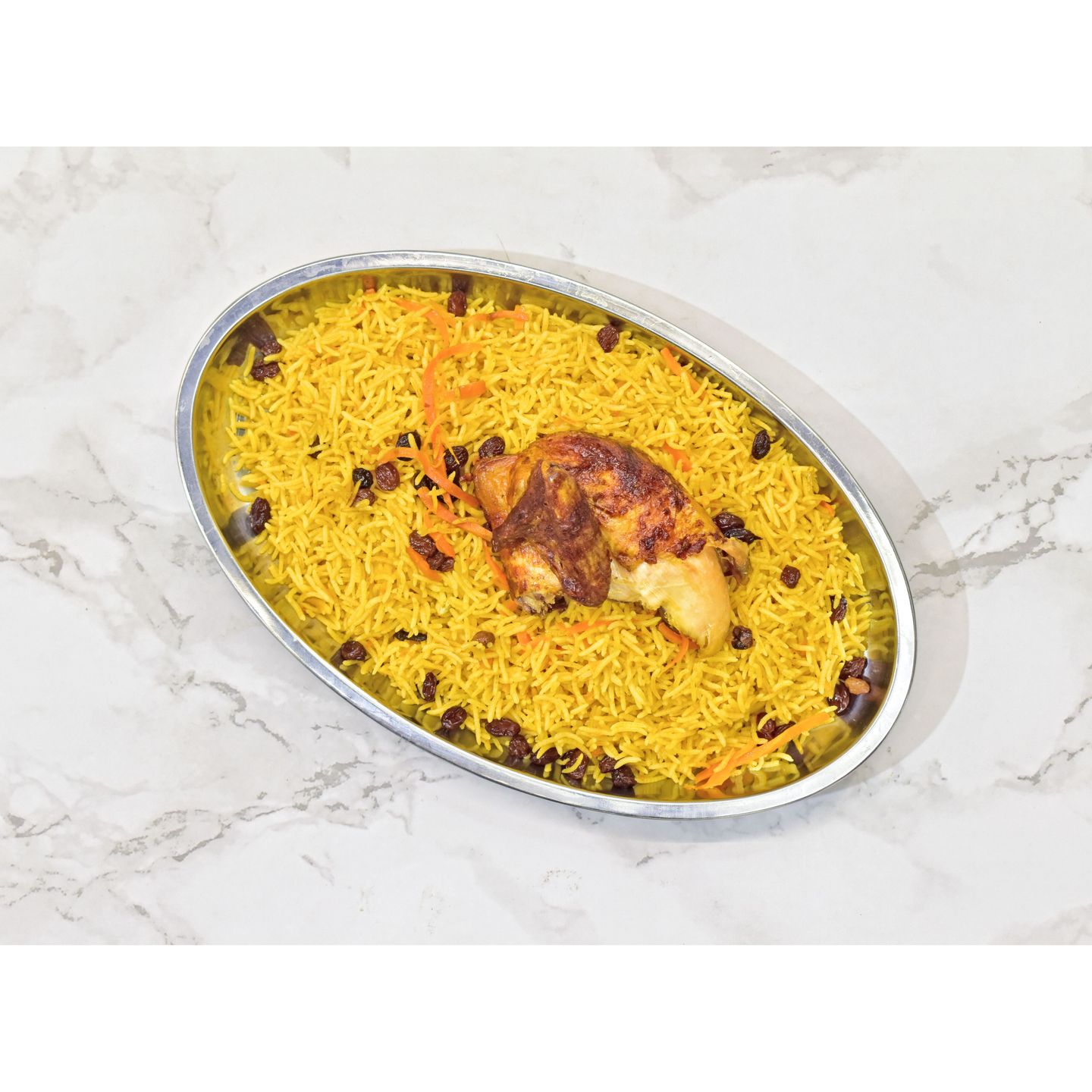 ربع دجاج شواية مع رز