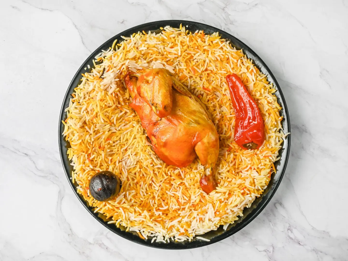 نصف دجاج مندي مع ارز (سعودي او مندي او بشاور)