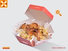 نص حبة دجاج مظبي