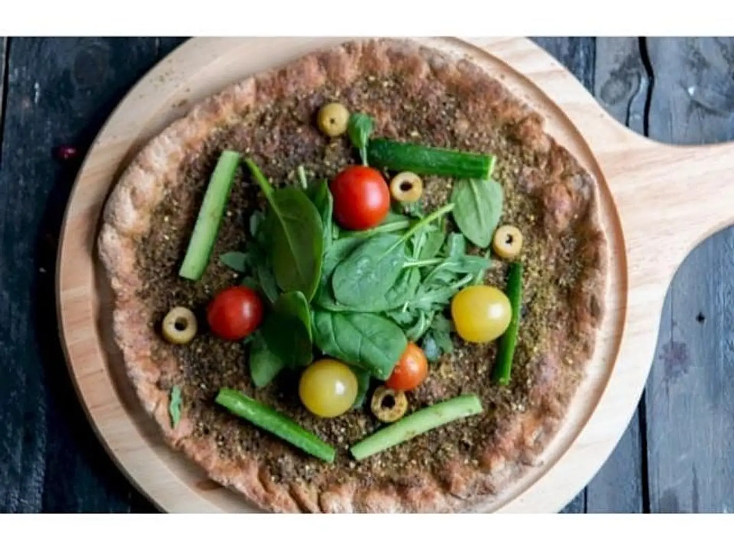 Thyme Manageesh With Whole Wheat Dough