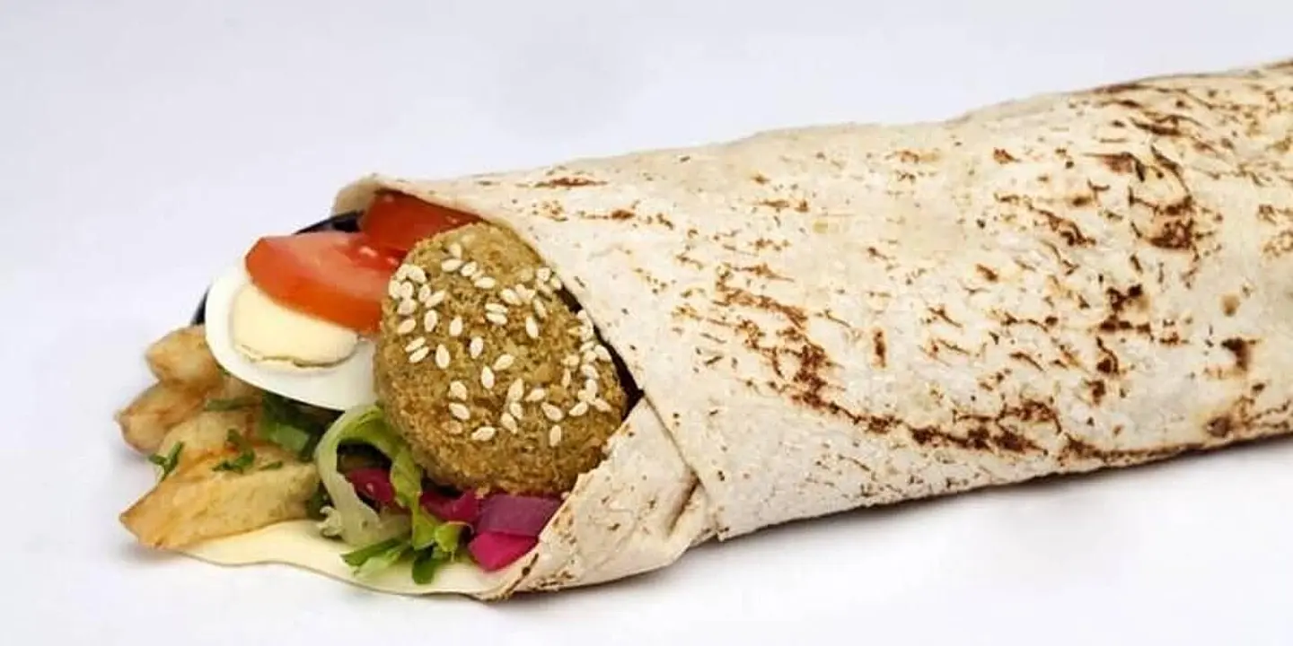 Saj Falafel Sandwich With Egg