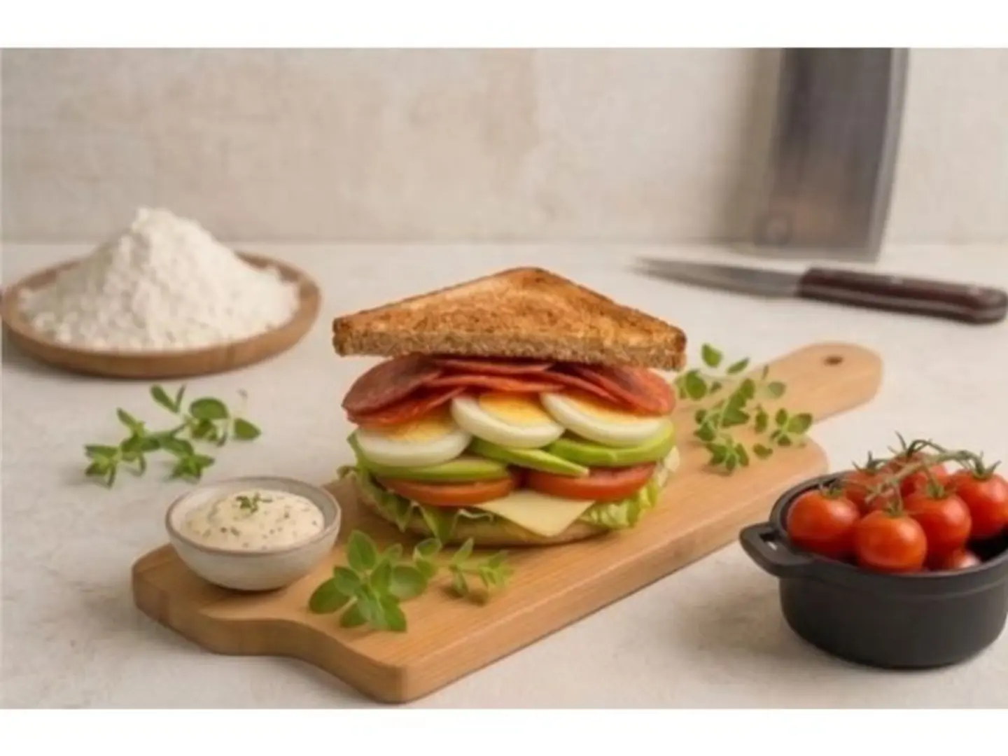 Pepperoni Club Sandwich