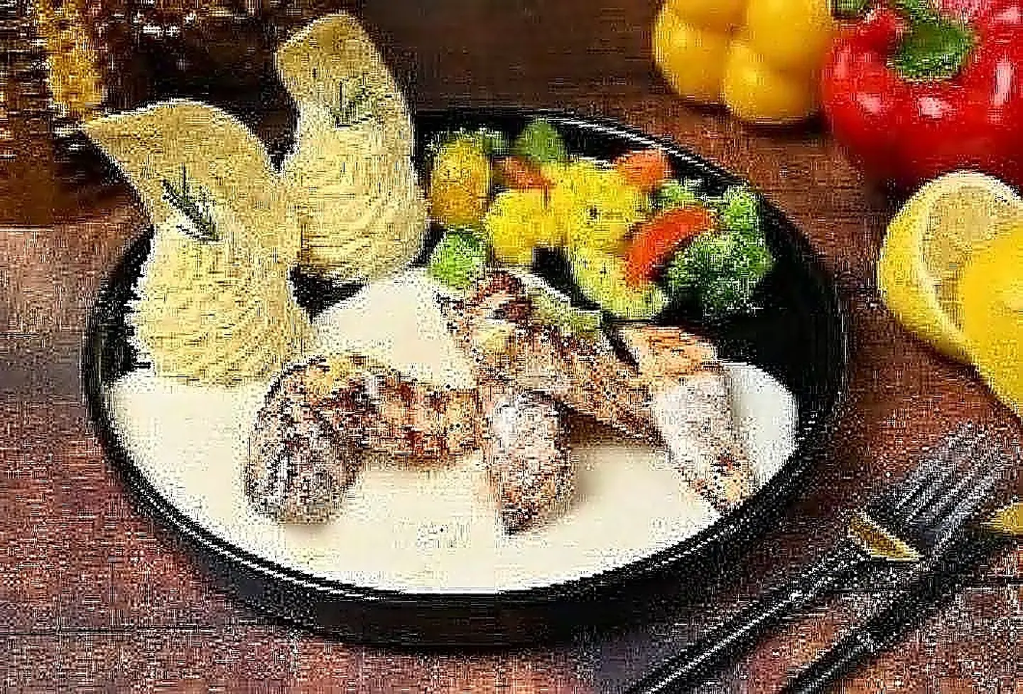 شرائح دجاج بالمشروم