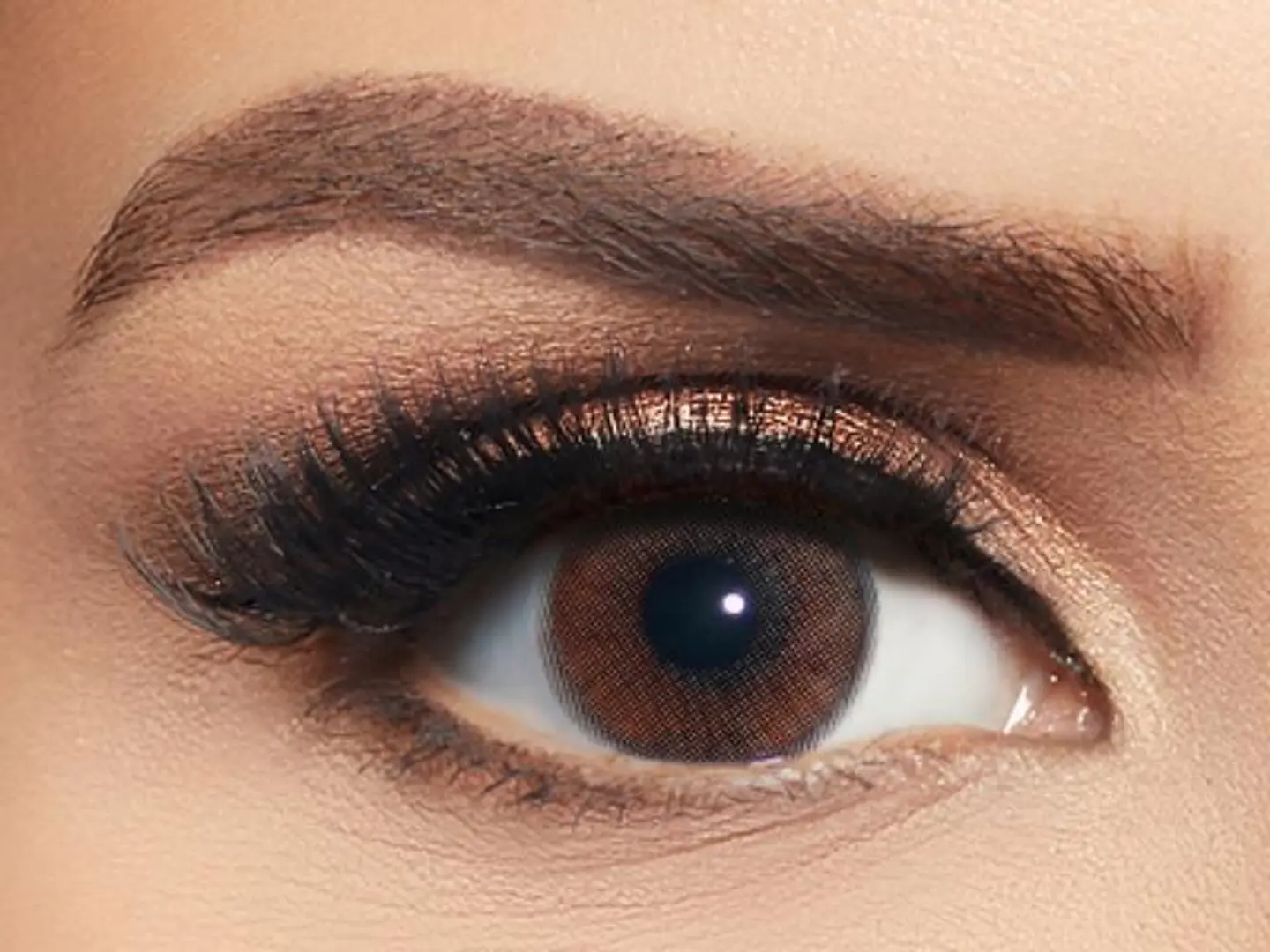 Layala Crystal Brown Plain Colored Lenses Pack Of 2 Contact Lens Replacement 3 Months