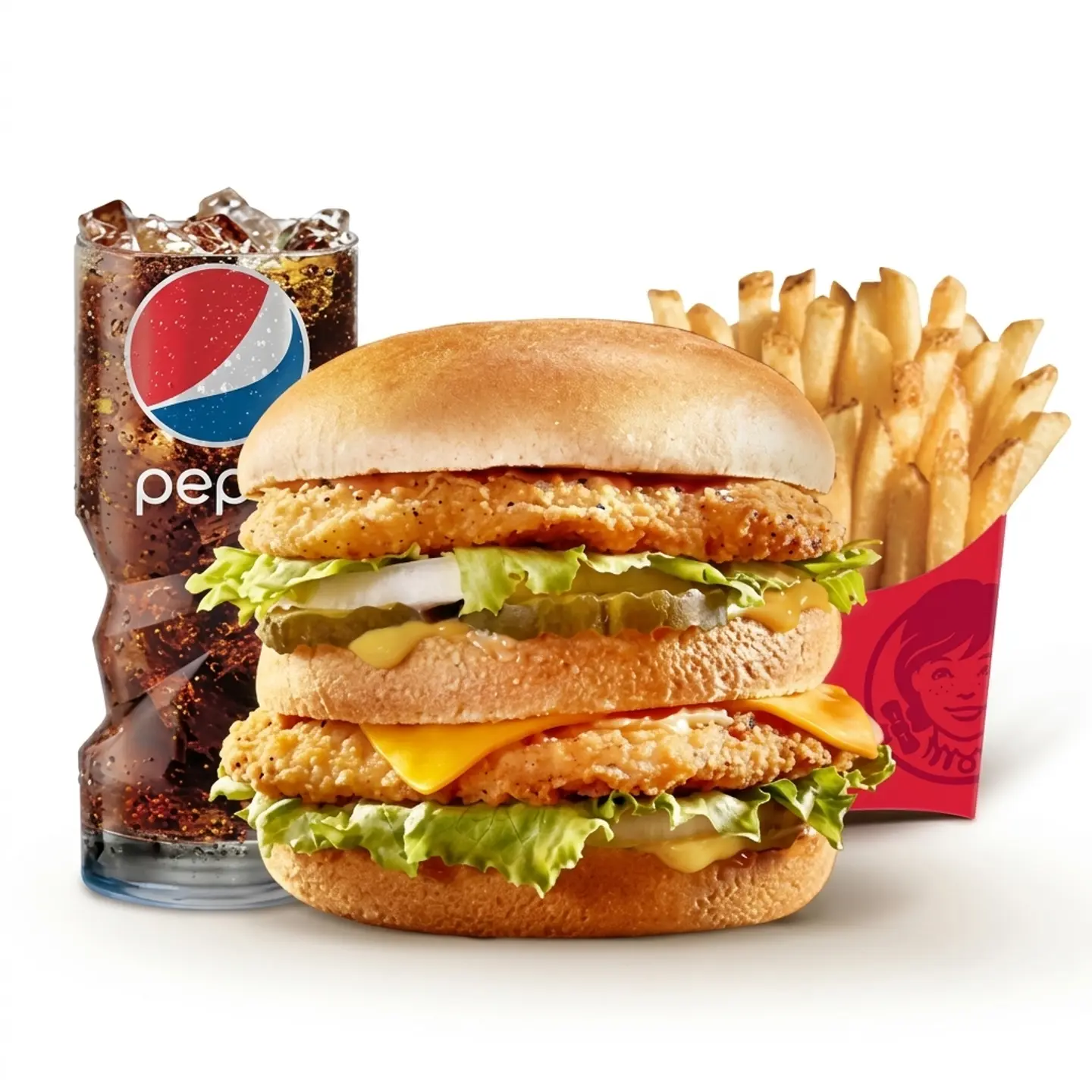 Double Cheeseburger With Fries