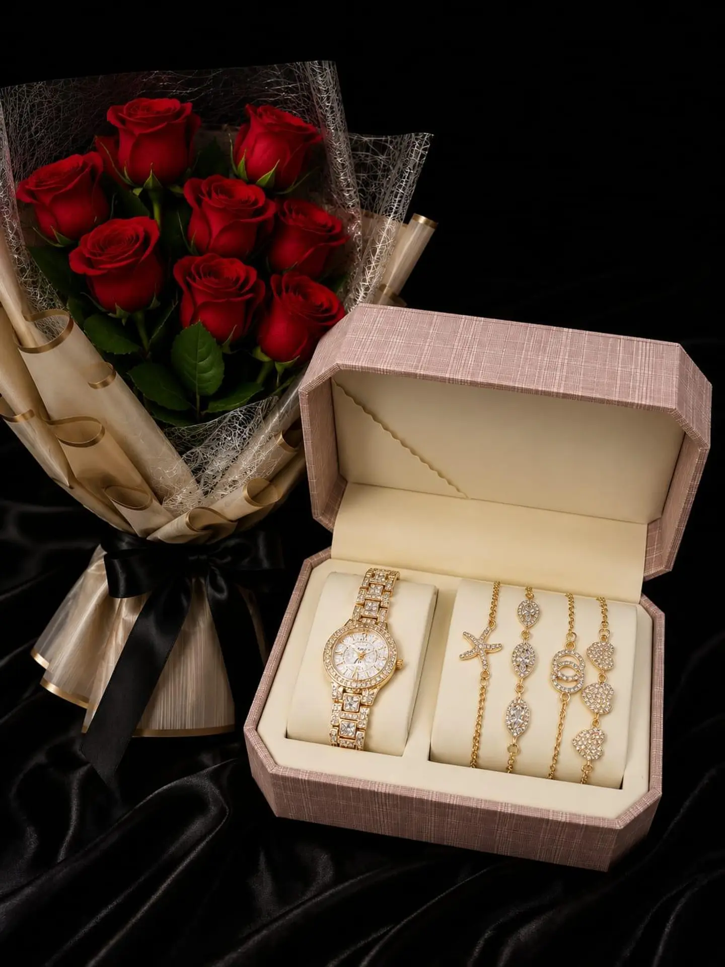 Women's Watch With A Bouquet Of Roses 16