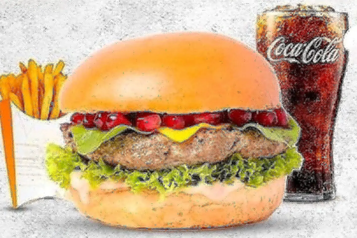 Pomegranate Beef Burger Meal