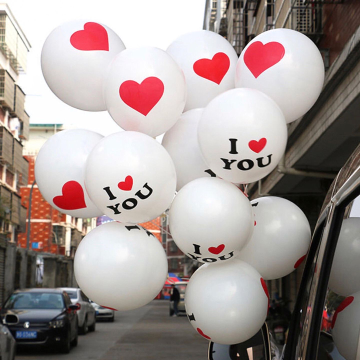 White Love Latex Balloon